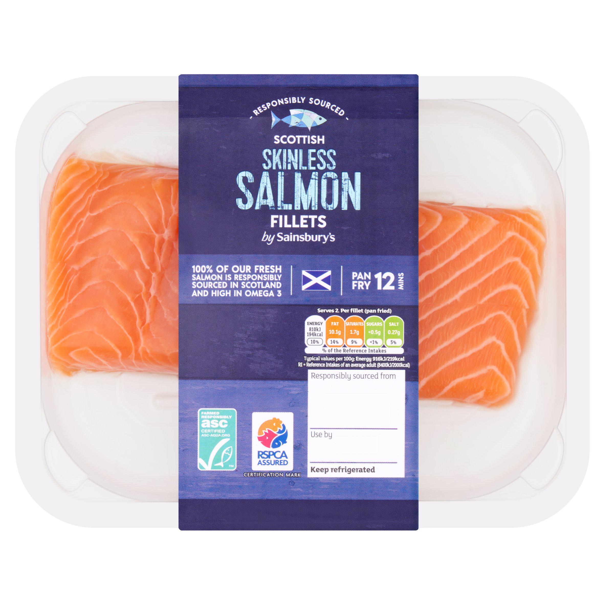 Sainsbury's Skinless ASC Scottish Salmon Fillets x2