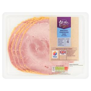 Sainsbury's Breaded Yorkshire Cured Cooked British Ham Slices, Taste the Difference x4 120g