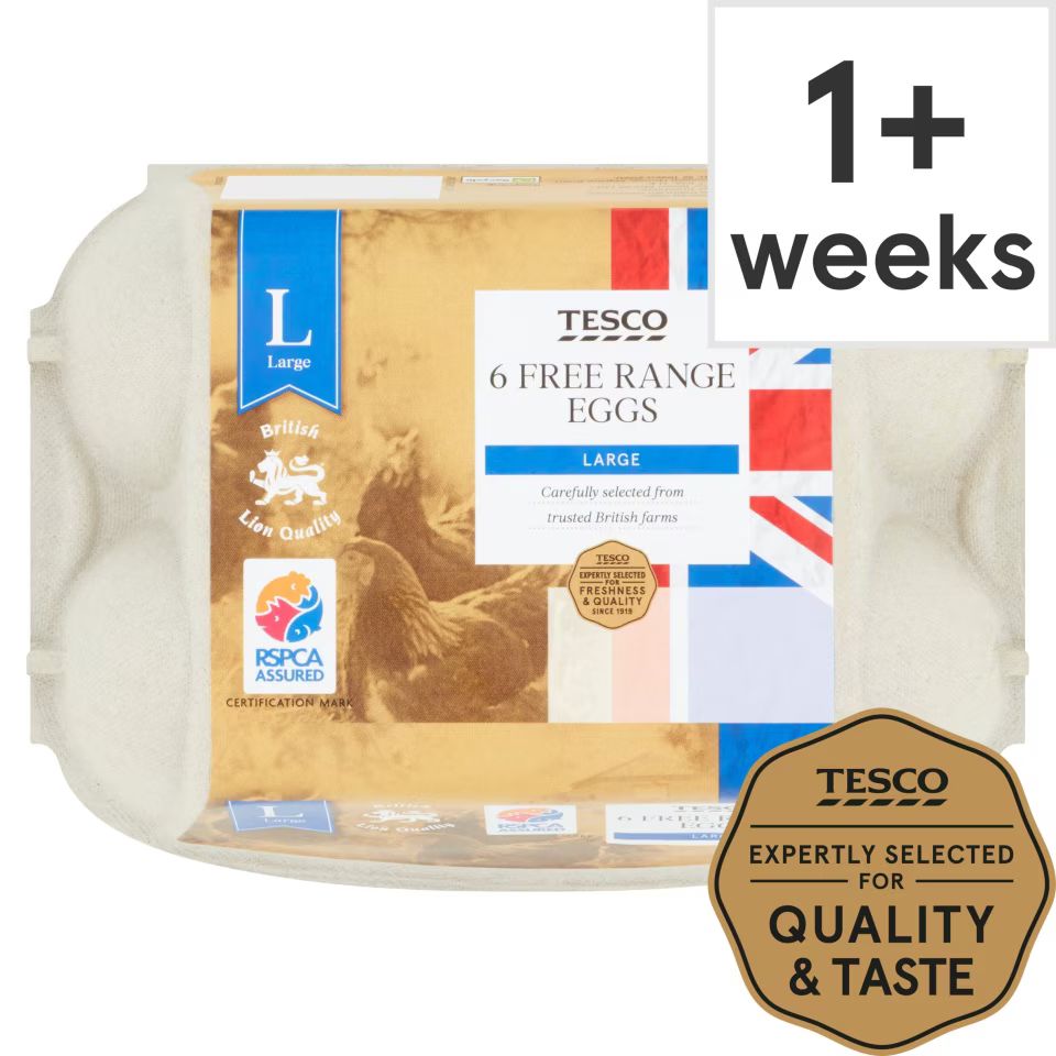 Tesco Large Free Range Eggs 6 Pack