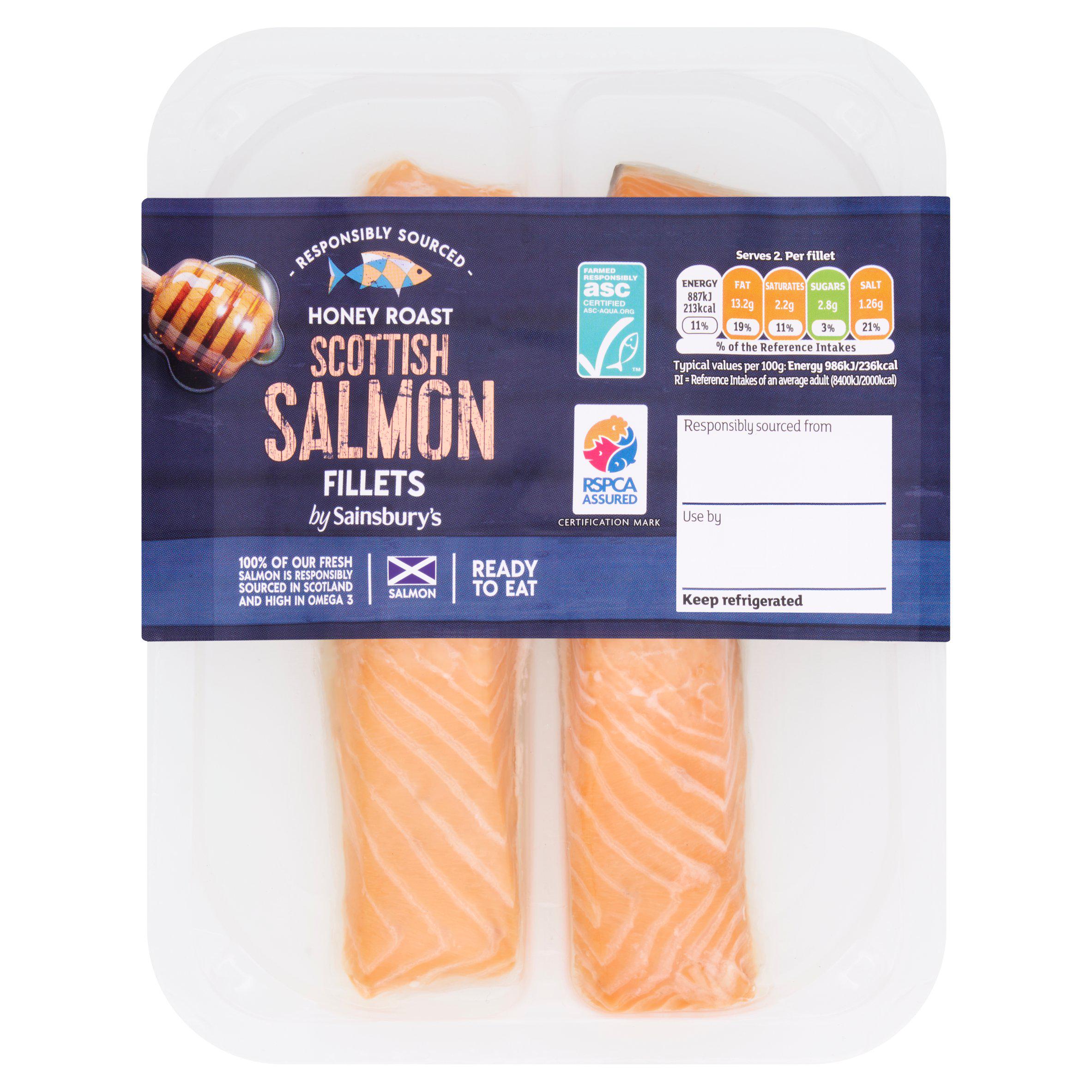 Sainsbury's Honey Roast ASC Scottish Salmon Portions x2