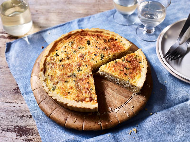 RSPCA Assured Onion and Cheese Quiche Recipe