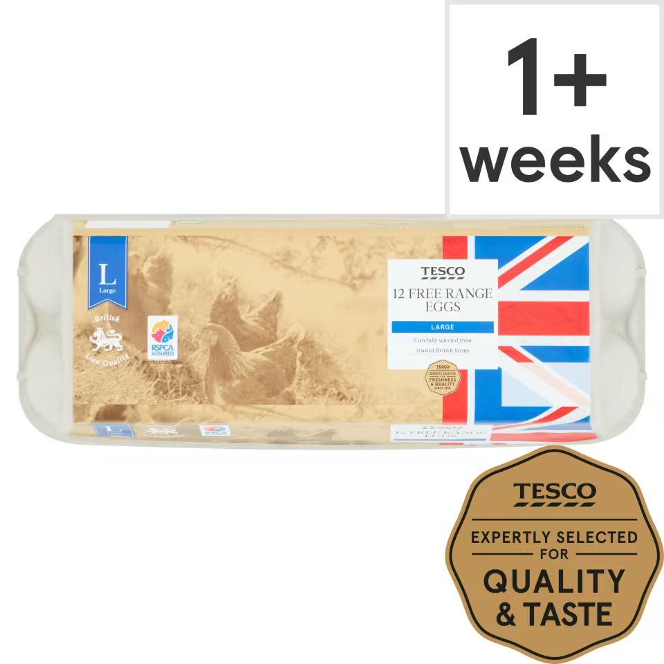 Tesco Large Free Range Eggs 12 Pack