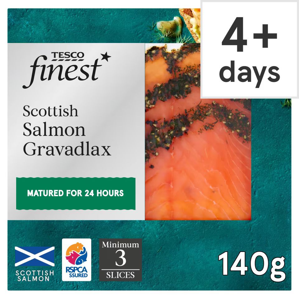 Tesco Finest Scottish Gravadlax Smoked Salmon 140G