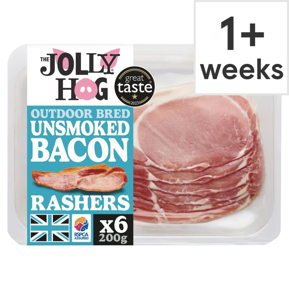 Jolly Hog Unsmoked Bacon 200G