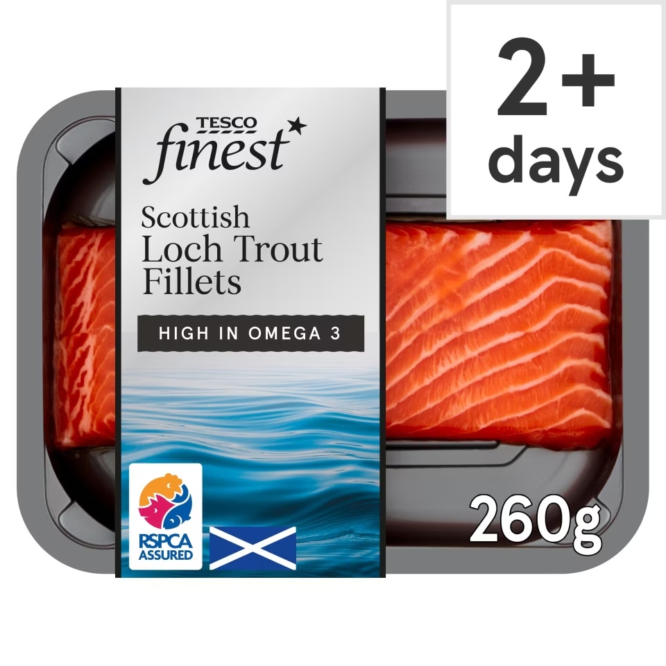 Tesco Finest 2 Scottish Loch Trout Fillets 260G