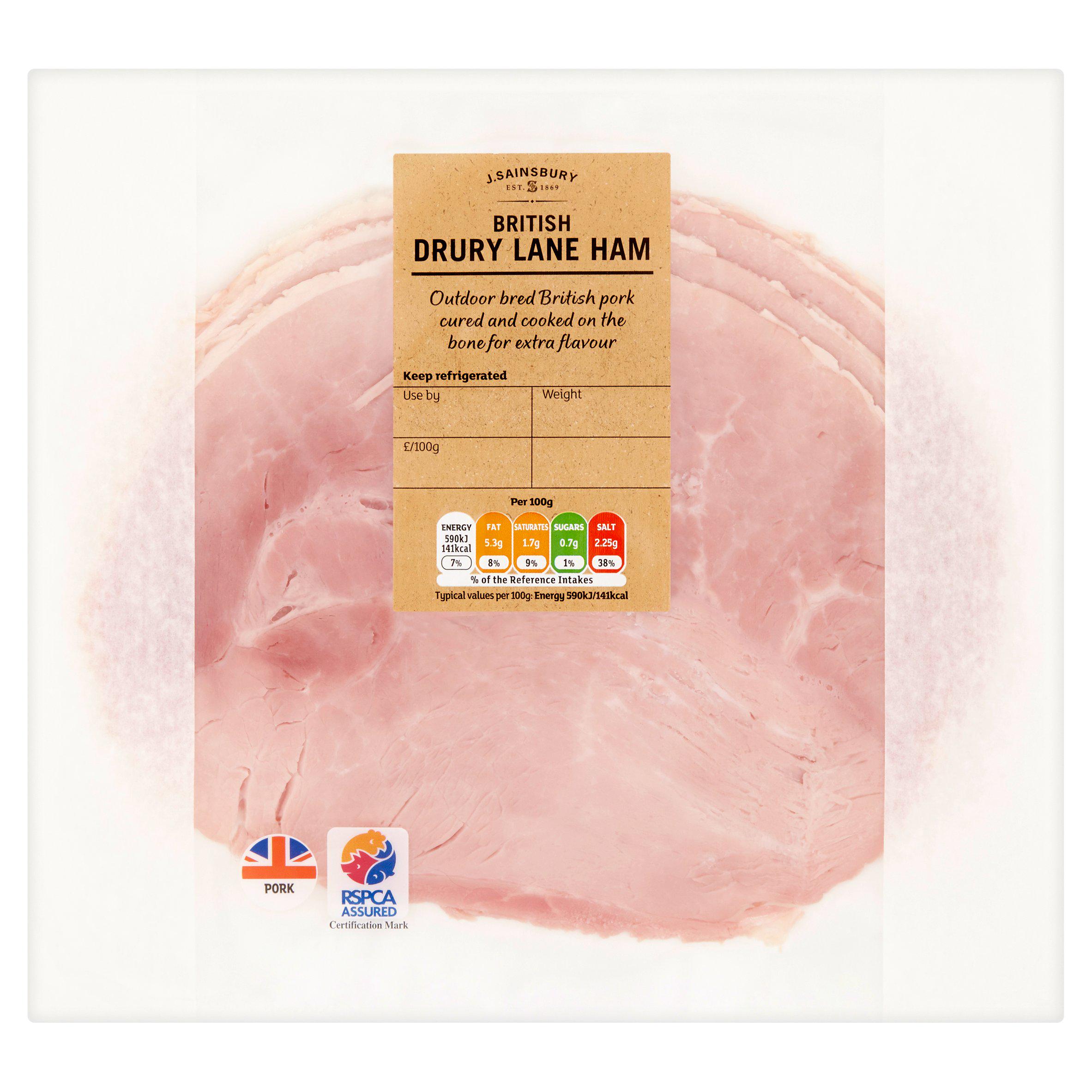 Deli Express British Drury Lane Cooked Ham Slices x4 150g