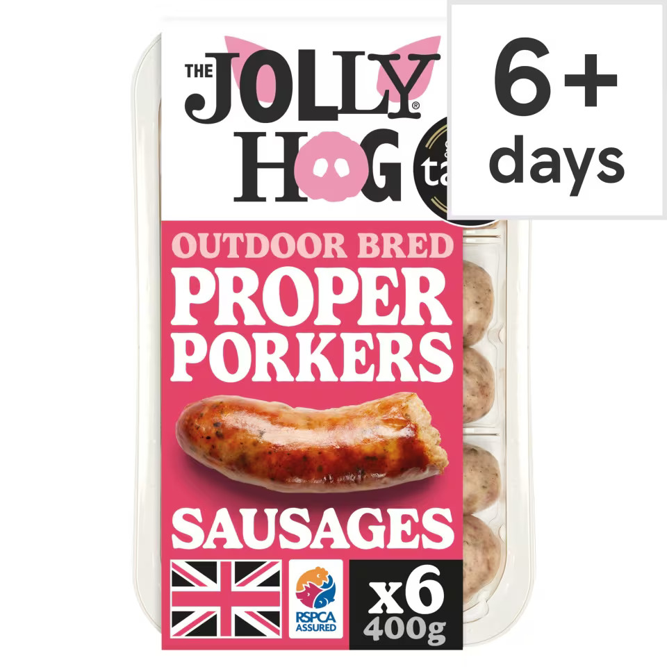 Jolly Hog 6 British Pork Sausages Gluten Free 400G