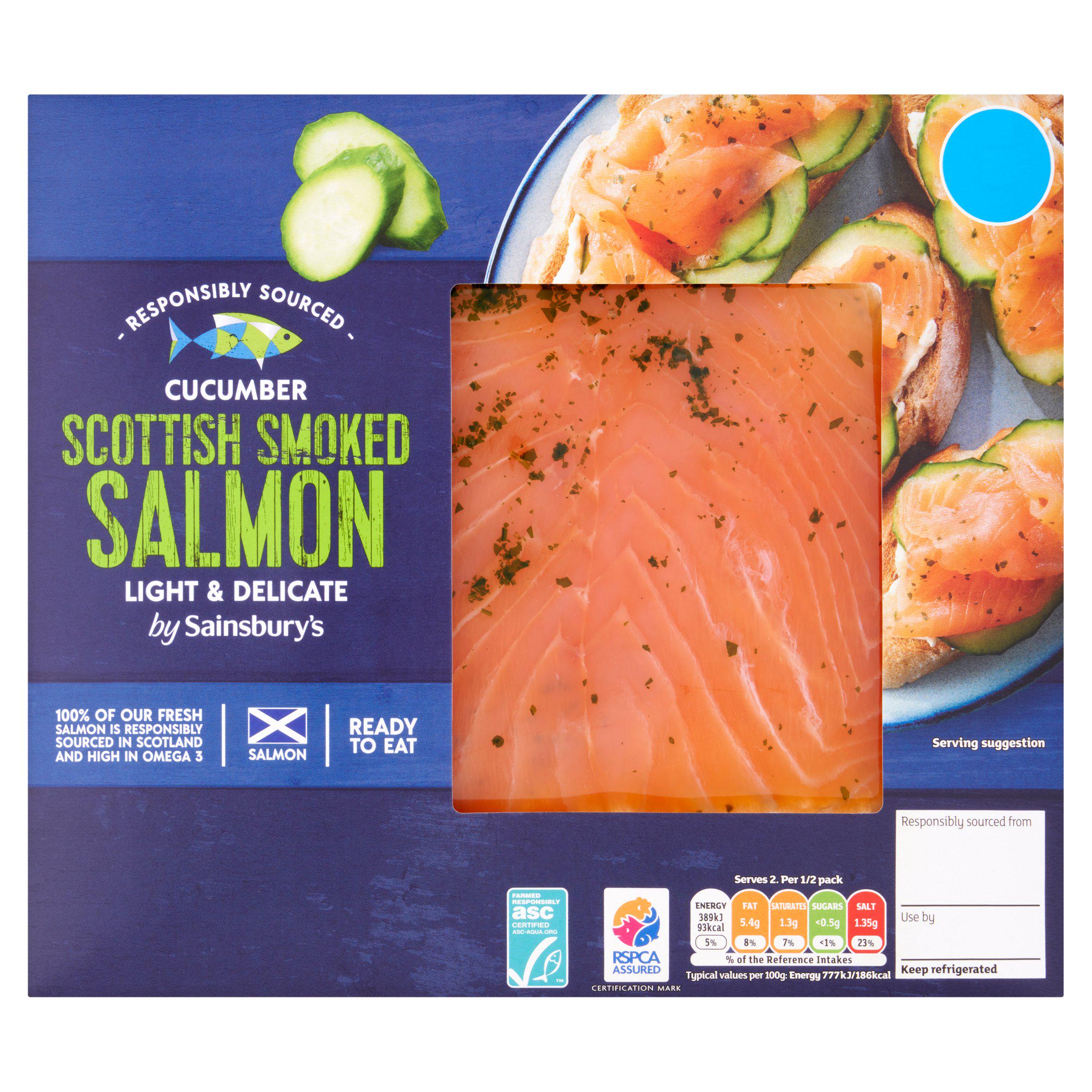 Sainsbury's ASC Scottish Smoked Salmon with cucumber