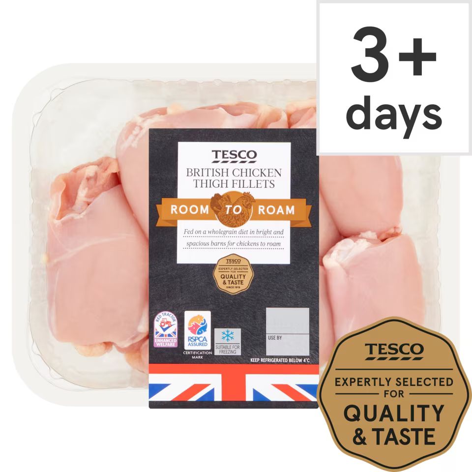 Tesco Room To Roam British Chicken Thigh Fillets 600G