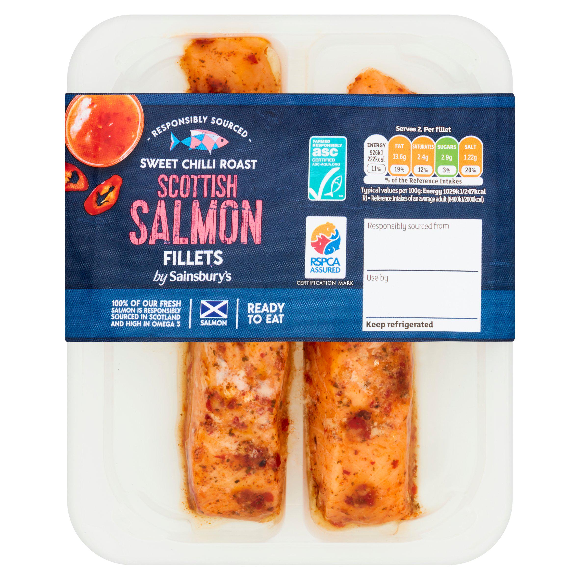 Sainsbury's Sweet Chilli ASC Scottish Salmon Portions x2