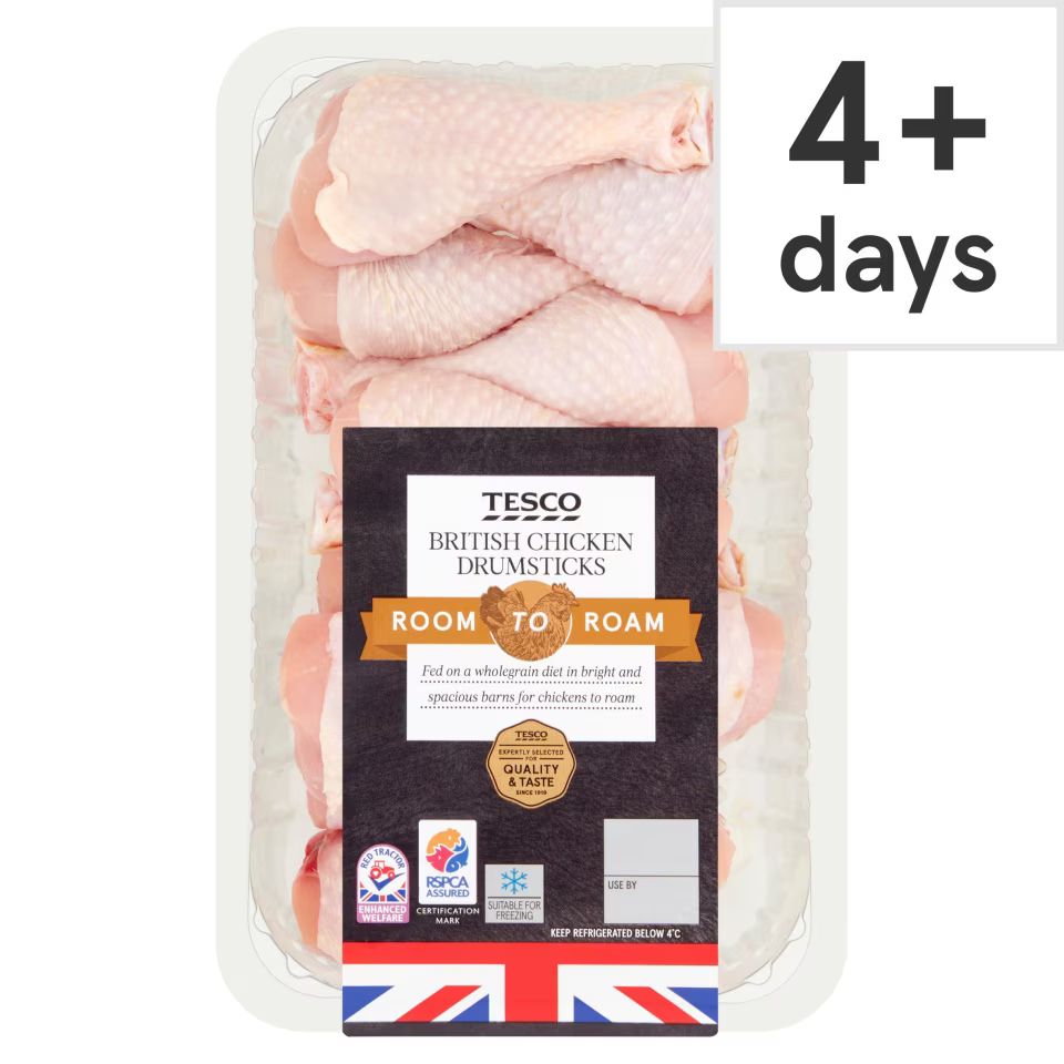 Tesco Room To Roam British Chicken Drumsticks 1Kg