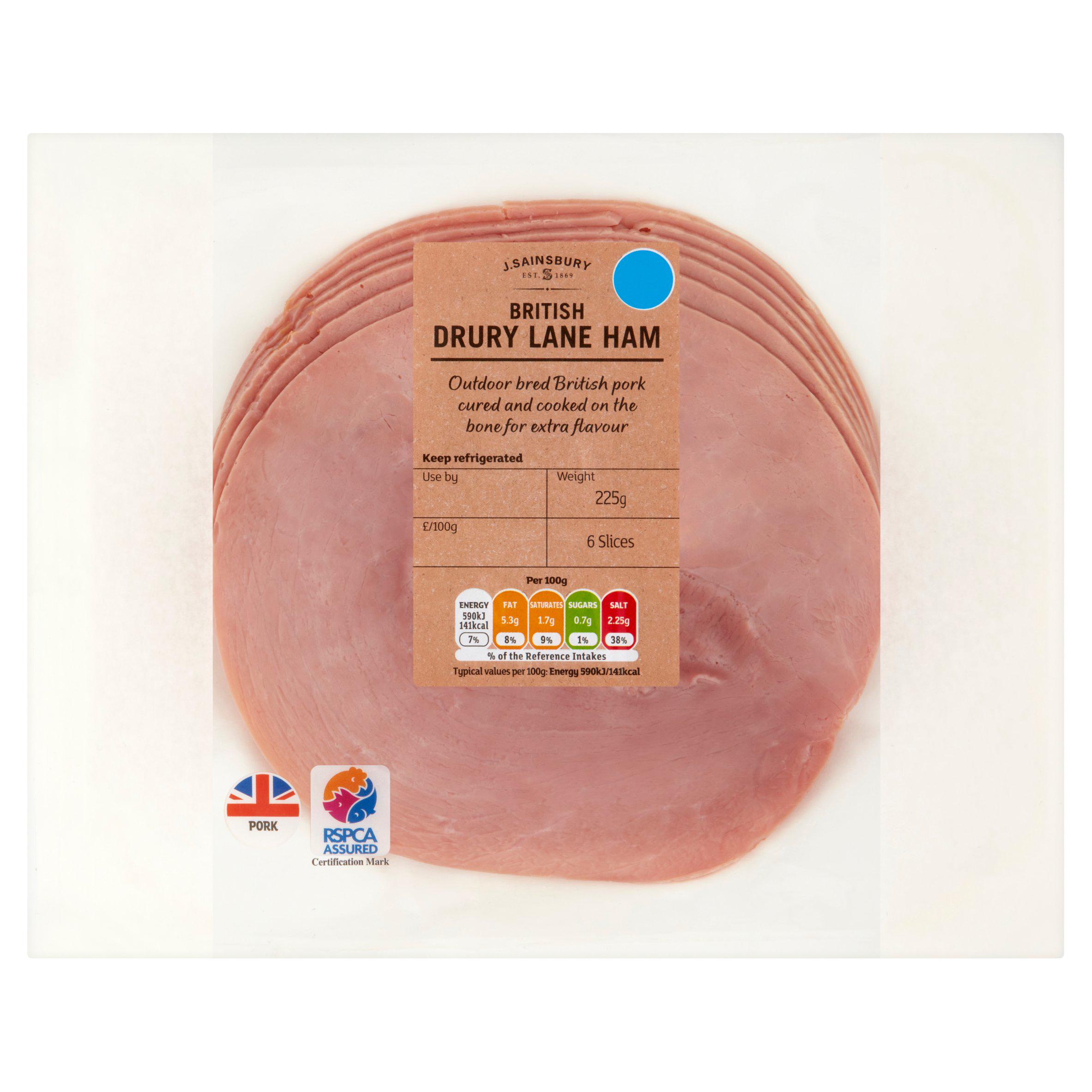 Deli Express British Drury Lane Ham Slices x6 225g