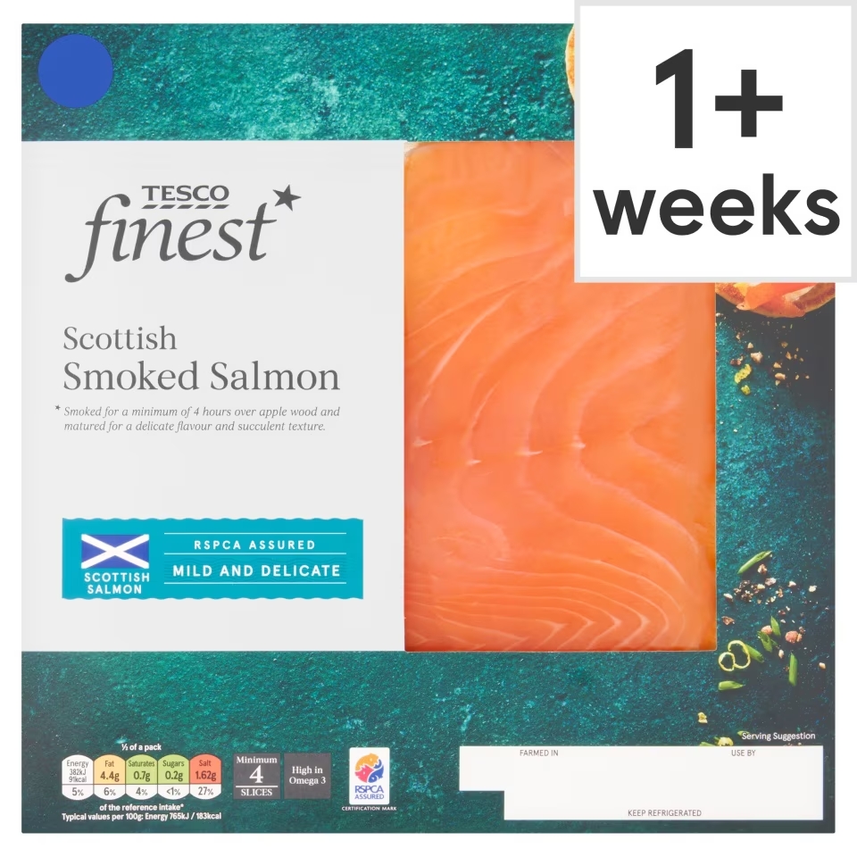 Tesco Finest Mild & Delicate Scottish Smoked Salmon 100G